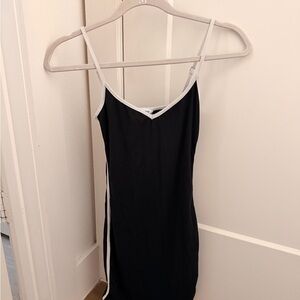 Princess Polly Black Dress with White Trim